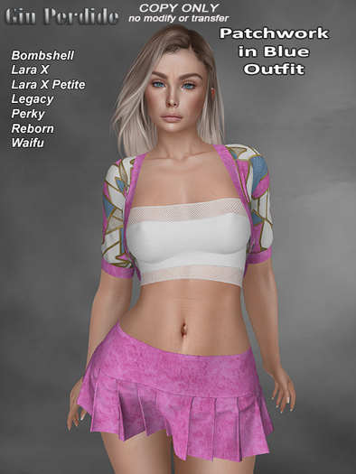 DEMO Patchwork in Blue Outfit 