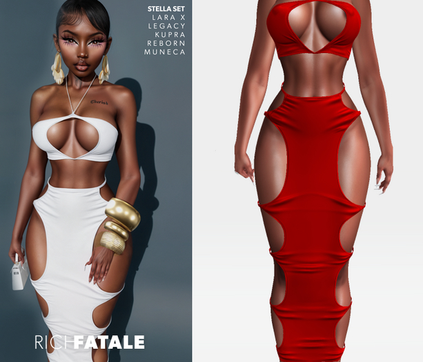 $RICH FATALE - STELLA SET - ROUGE