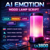 AI Emotion Mood Lamp LSL Script – Smooth Color Fade Light System | Copy & Modify