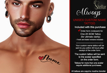 [Stellar] "Always" Unisex CUSTOM NAME Tattoo - 2k BOM