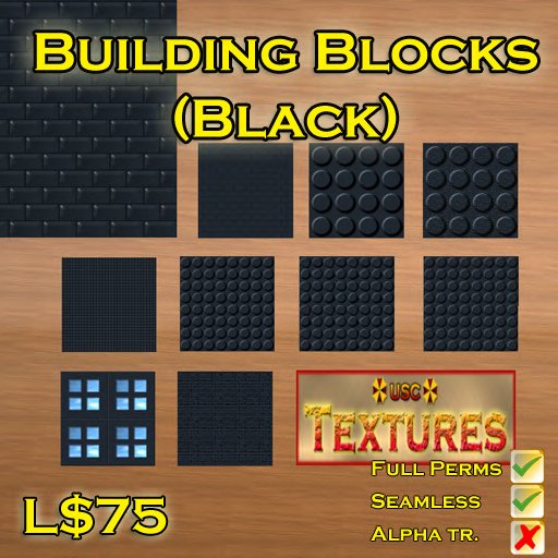 USC Textures - Building Blocks Black