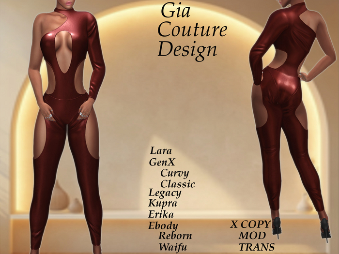 "GCD" Rozan Jumpsuit Red