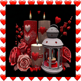 Valentine's romantic candle set 