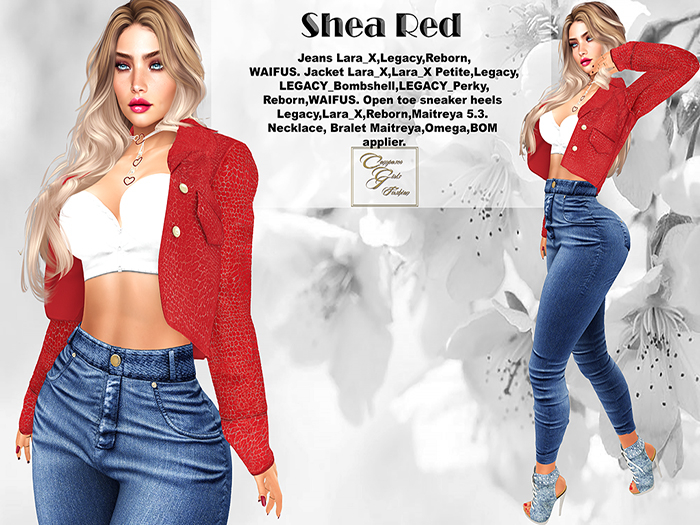 !CGF-*Shea Red* Jeans Outfit
