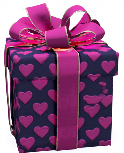 Gift Box Pink Hearts
