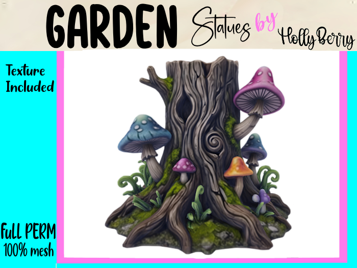 HB: Whimsy Mushroom Stump FuLL PERM