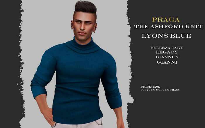 Praga The Ashford Knit - Lyons Blue