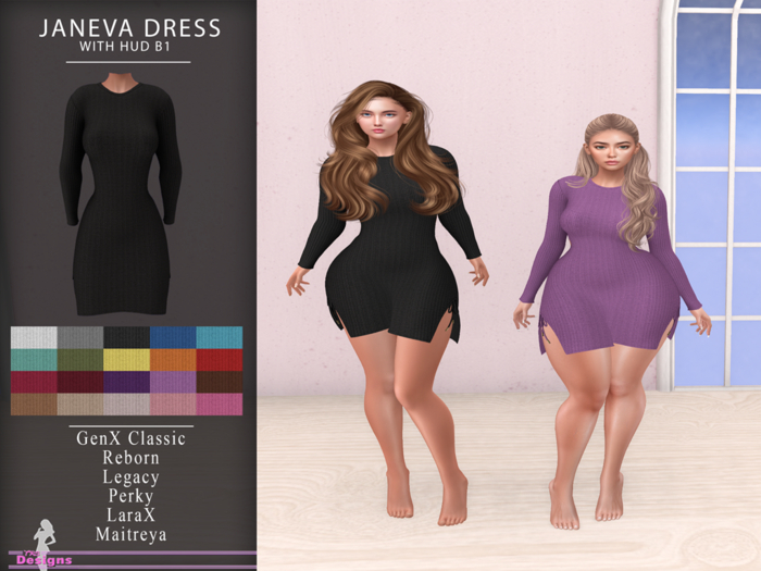 Janeva Dress With Hud B1