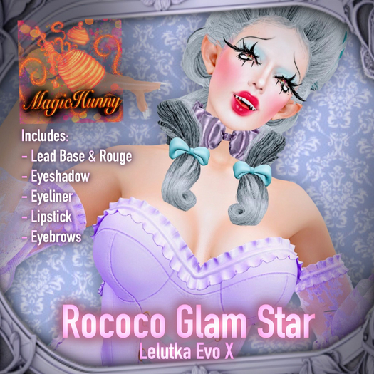 Rococo Glam Star Makeup - Lel evo x