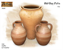 Old Clay Pots - Old World - Rustic / Medieval Furniture