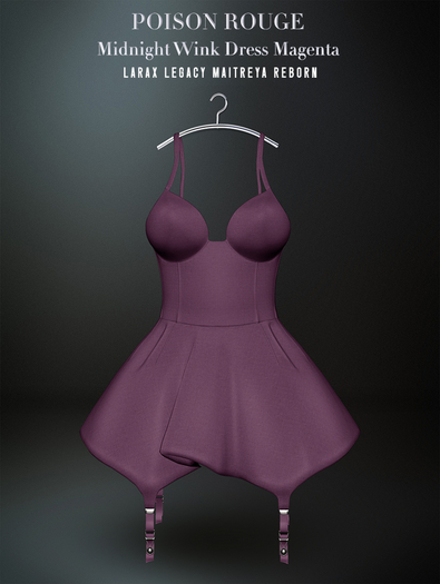 POISON ROUGE Midnight Wink Dress Magenta