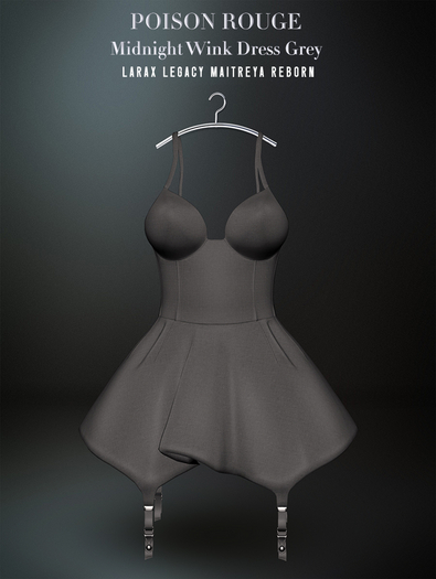POISON ROUGE Midnight Wink Dress Grey