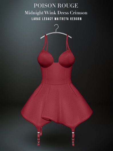 POISON ROUGE Midnight Wink Dress Crimson