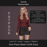 Elara One-Piece Mesh Outfit FATPACK with HUD | Lara 5.3, LaraX, Legacy, Reborn