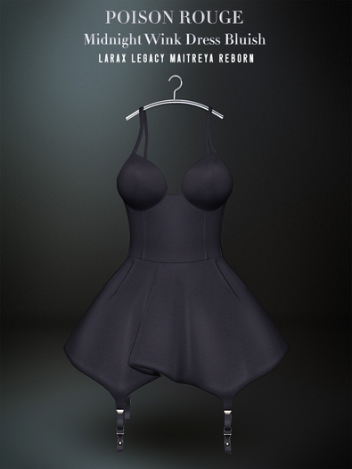 POISON ROUGE Midnight Wink Dress Bluish