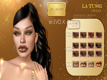 So...Golden! HD Lipstick/Eyeshadow/Lashes, BOM Glitter 2K EVO X