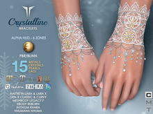 **RE** Crystalline Bracelets - PBR - Maitreya, Gen X, Meshbody, Inithium, eBODY, NHUMANA