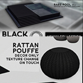 BLACK NEST / Hehku Rattan Pouffe