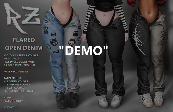 RZ. DEMO Flared Open Denim