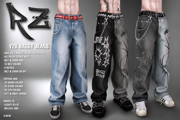 RZ. Y2K Baggy Jeans FATPACK