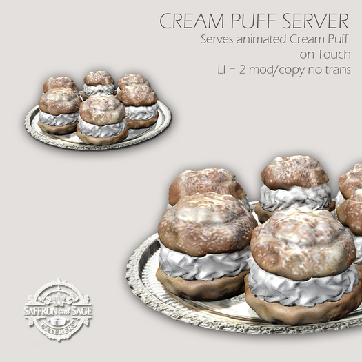 Saffron & Sage Cream Puff Server, Elegant, Pastires, Silver Tray, Giver Server, French Pastries