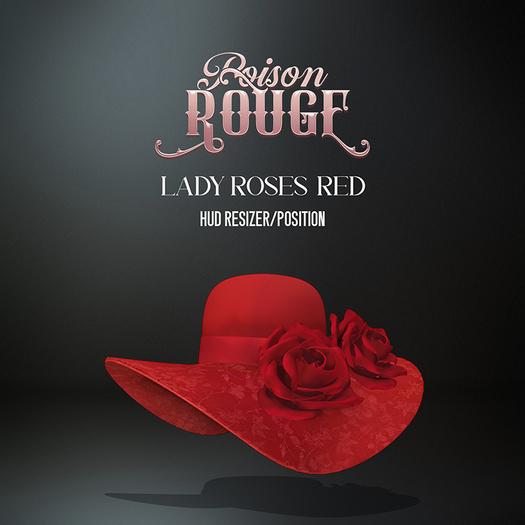 POISON ROUGE Lady Roses Hat Red