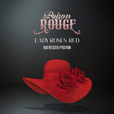 POISON ROUGE Lady Roses Hat Red