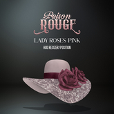 POISON ROUGE Lady Roses Hat Pink