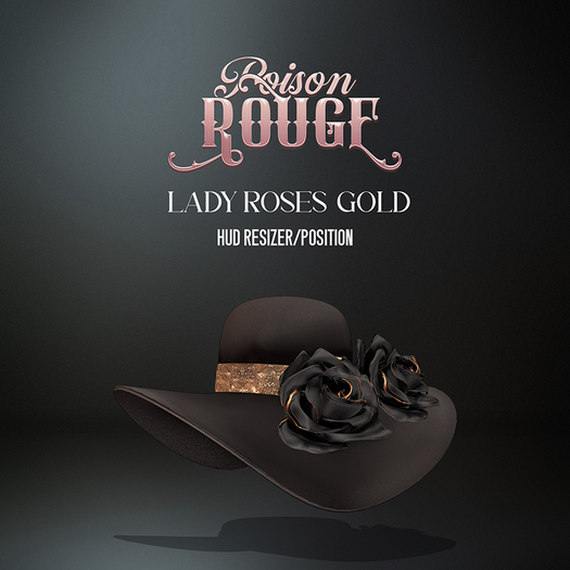 POISON ROUGE Lady Roses Hat Gold
