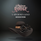POISON ROUGE Lady Roses Hat Gold
