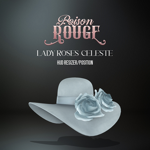 POISON ROUGE Lady Roses Hat Celeste
