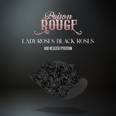 POISON ROUGE Lady Roses Hat Black Roses