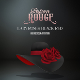 POISON ROUGE Lady Roses Hat Black Red