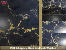 PBR & Legacy-Black & Gold Marble