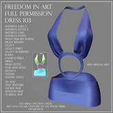 Freedom in Art -  Full Perm  Dress 103