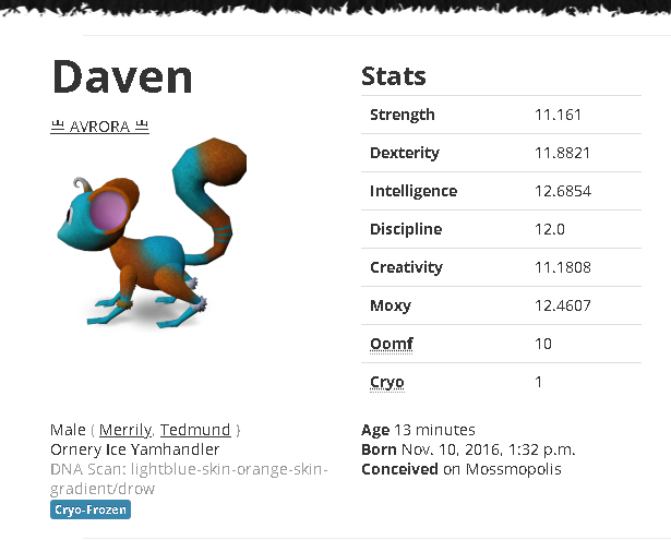 Mossm Cryo Pod - Daven