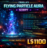 Cruella’s Flying Particle Aura Script – Smooth Rising Cone Effect with Glow & Wind (Full Perm LSL)