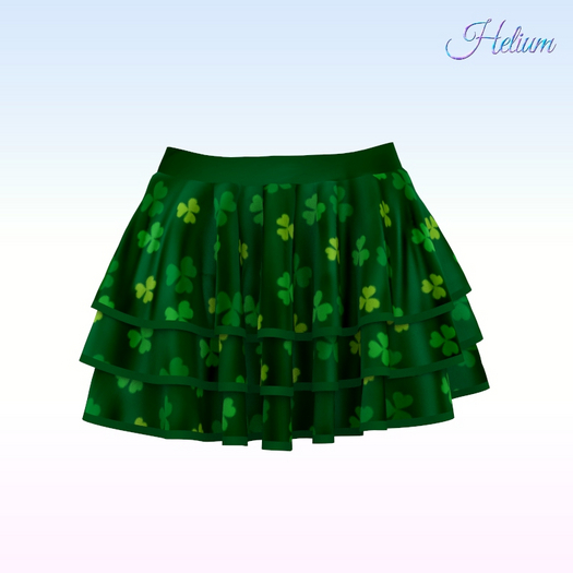 St Patricks Green Tier Skirt LaraX