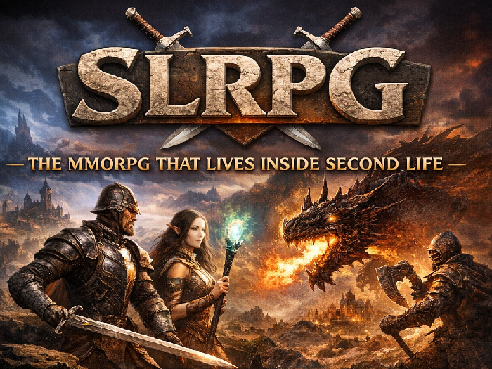 SLRPG (SECOND LIFE MMORPG) / HUD / Hovertext / Classic text based RPG / Duel / Reputation / Hunting / Fishing