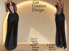 "GCD" Lela Shimmering Gown Black