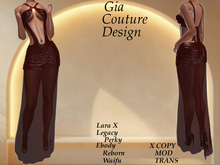 "GCD" Lela Shimmering Gown Red