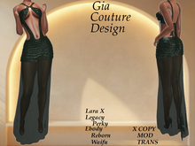 "GCD" Lela Shimmering Gown Sage