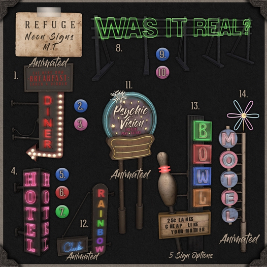 5. Refuge - Hotel Block Sign Blue