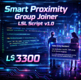 Smart Proximity Group Joiner LSL Script v1.0 – Auto Avatar Scanner & Invite System | Copy & Modify | Second Life