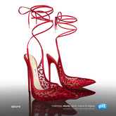 [Gos] Ajoura Laced Slingbacks - Carmine