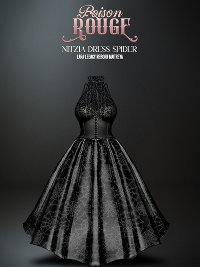 POISON ROUGE Nitzia Dress Spider