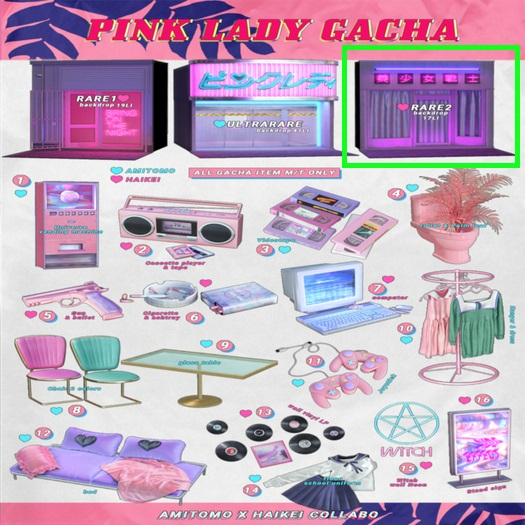 AMI:HAI - Pink Lady GACHA - 2 RARE 