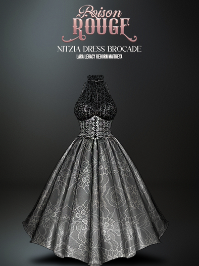 POISON ROUGE Nitzia Dress Brocade