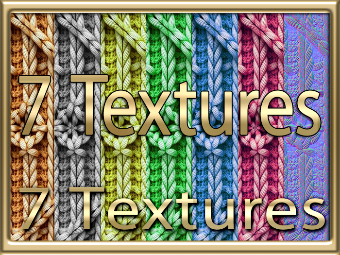 [ Intricately Knit Seamless 01 ] 7 Textures