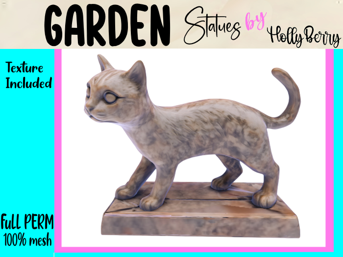 HB: Stone Cat Statue F FuLL PERM